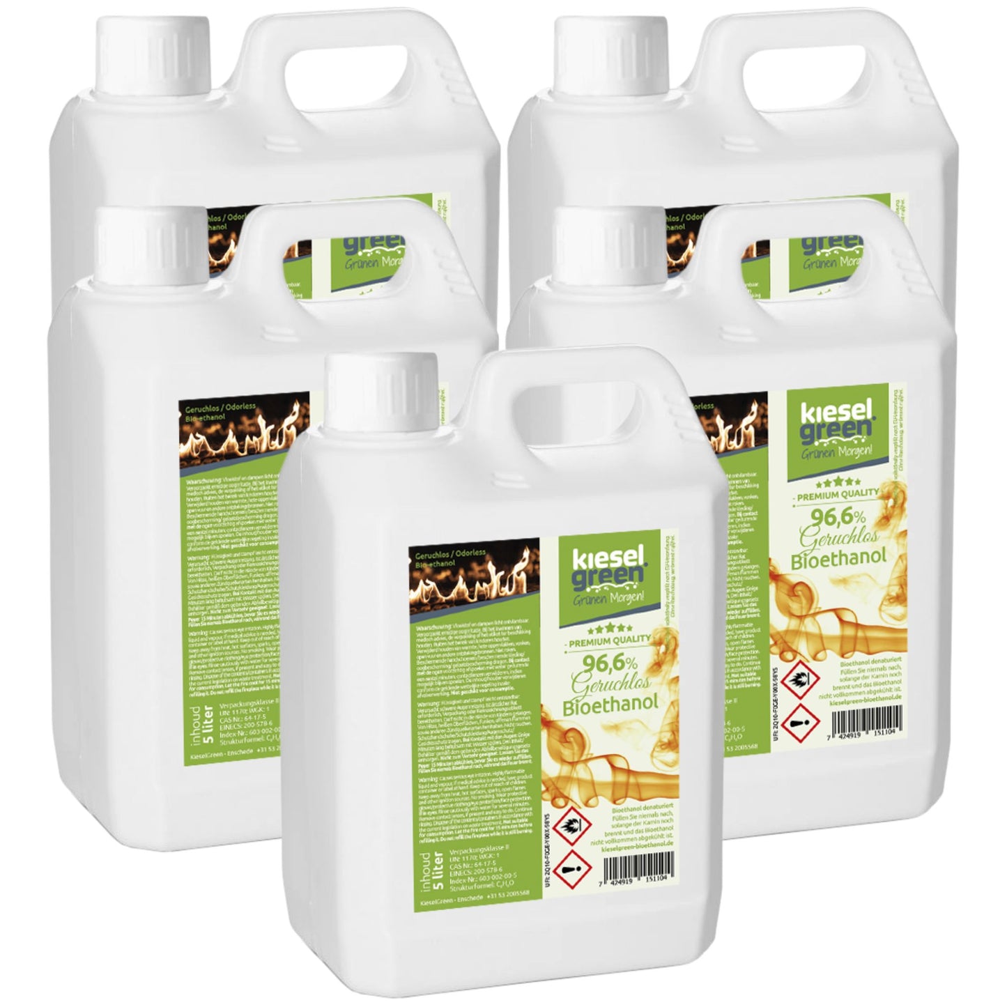 Bioethanol Geruchslos - 25 Liter (5 x 5 Liter)