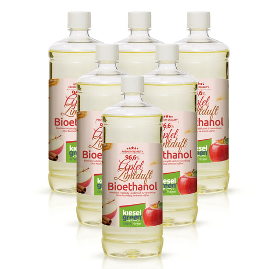 Bioethanol mit Apfel / Zimt Duft - 6 x 1 Liter