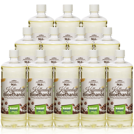 Bioethanol mit Kaffee Duft - 12 x 1 Liter