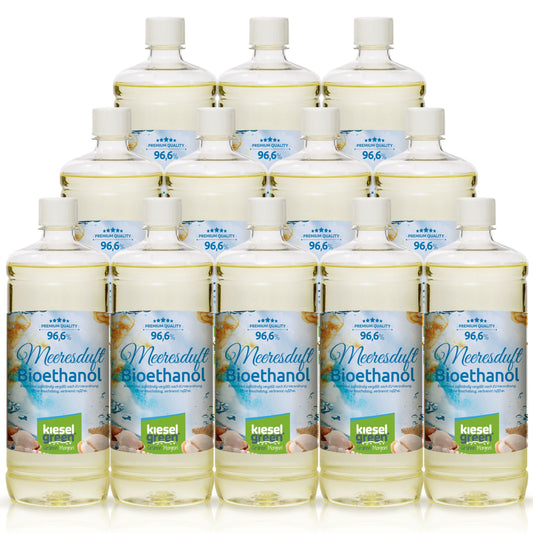 Bioethanol mit Meer Duft - 12 x 1 Liter