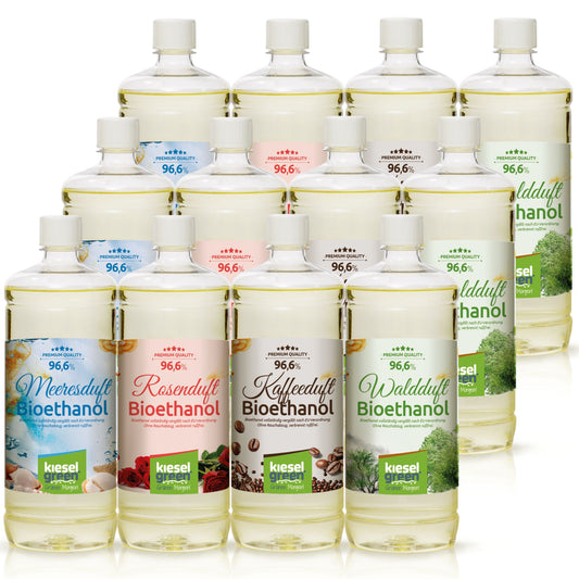 Bioethanol verschiedene Düfte "Mix 3" - 12 x 1 Liter